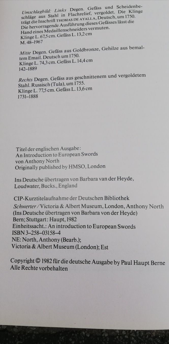 Libri: Schwerter - Victoria & Albert Museum London – Usato da Thun venduto da Matthias72 2