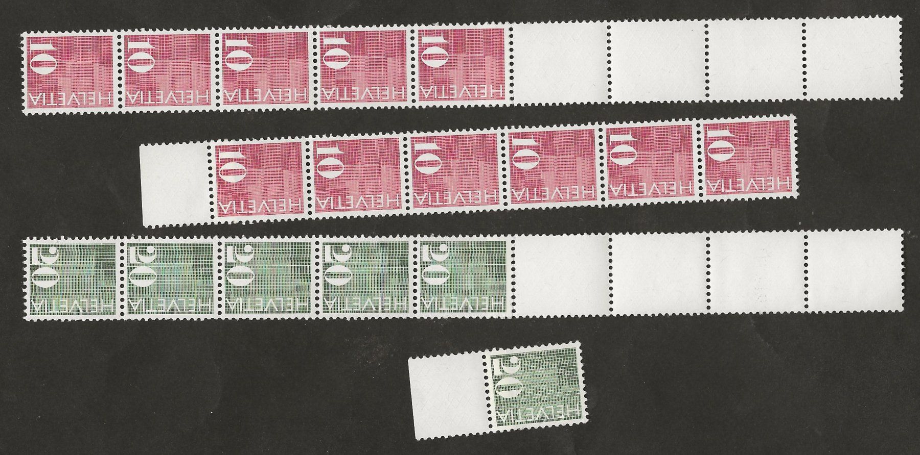 Tutti i francobolli: Schweiz 1970 Rollenanfang und Ende postfrisch – Usato da Au ZH venduto da xelagreb01