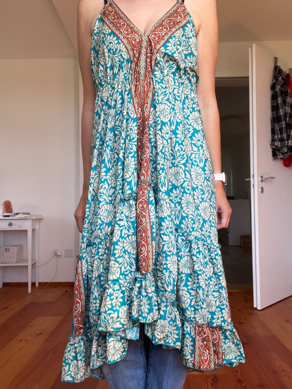Vestiti: Wunderschönes Boho Seiden-Maxikleid | Seidenmix, onesize – Usato da Neukirch an der Thur venduto da bee88 4