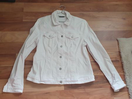 Weisse Jeansjacke Yessica Gr. 42 Übergangsjacke