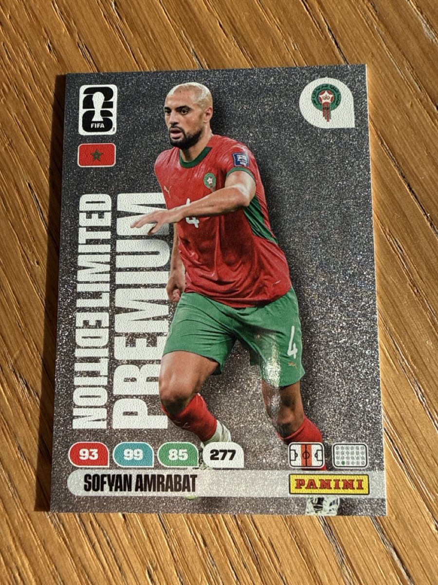 Panini Carte collezionabili: Carte Panini Sofyan Amrabat Maroc édition limitée neuve – Nuovo (secondo la descrizione) da Vandoeuvres venduto da mar_x896