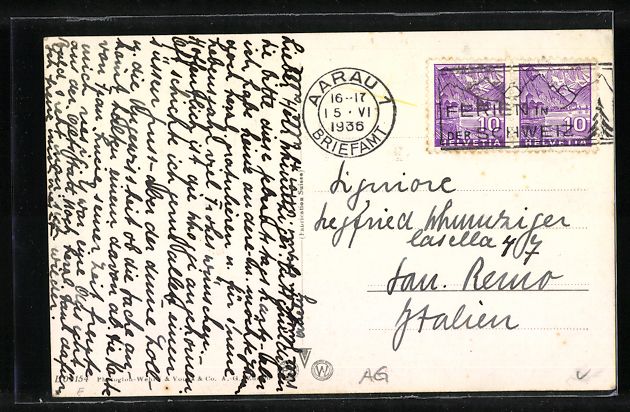 Cartoline postali: Aarau, Kant. Krankenanstalt, Operationsh – Usato da Berlin venduto da bartko-reher 1