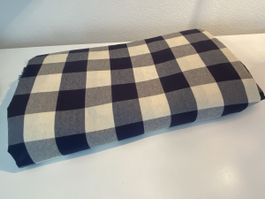 Stoff Karo Blau/Weiss ca 3.23m x 2.80m (T:2)