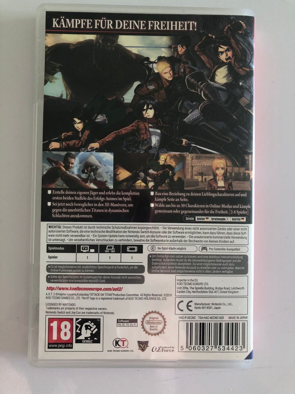 Nintendo Spiele: Attack On Titan 2 (A.O.T 2) / RARITAT – Neu (gemäss Beschreibung) aus Petit-lancy von Jototti 1
