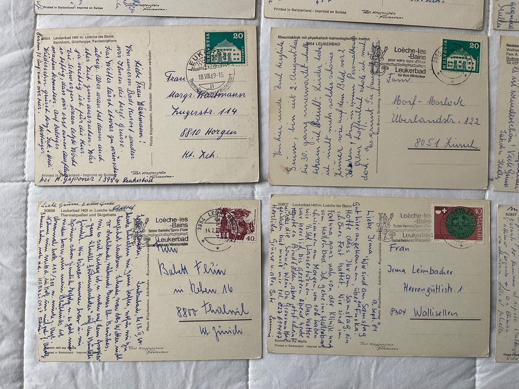 Cartoline postali: 16 AK Leukerbad VS – Usato da Zürich venduto da Tolima194 8