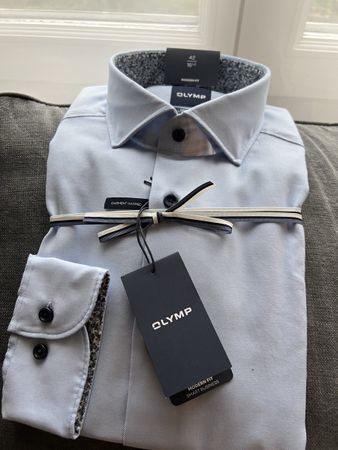 Olymp Hemd Modern Fit hellblau, Grösse 42 neu