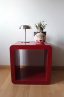 Retro Beistelltisch Space Age Pop Art 70er Stil rot