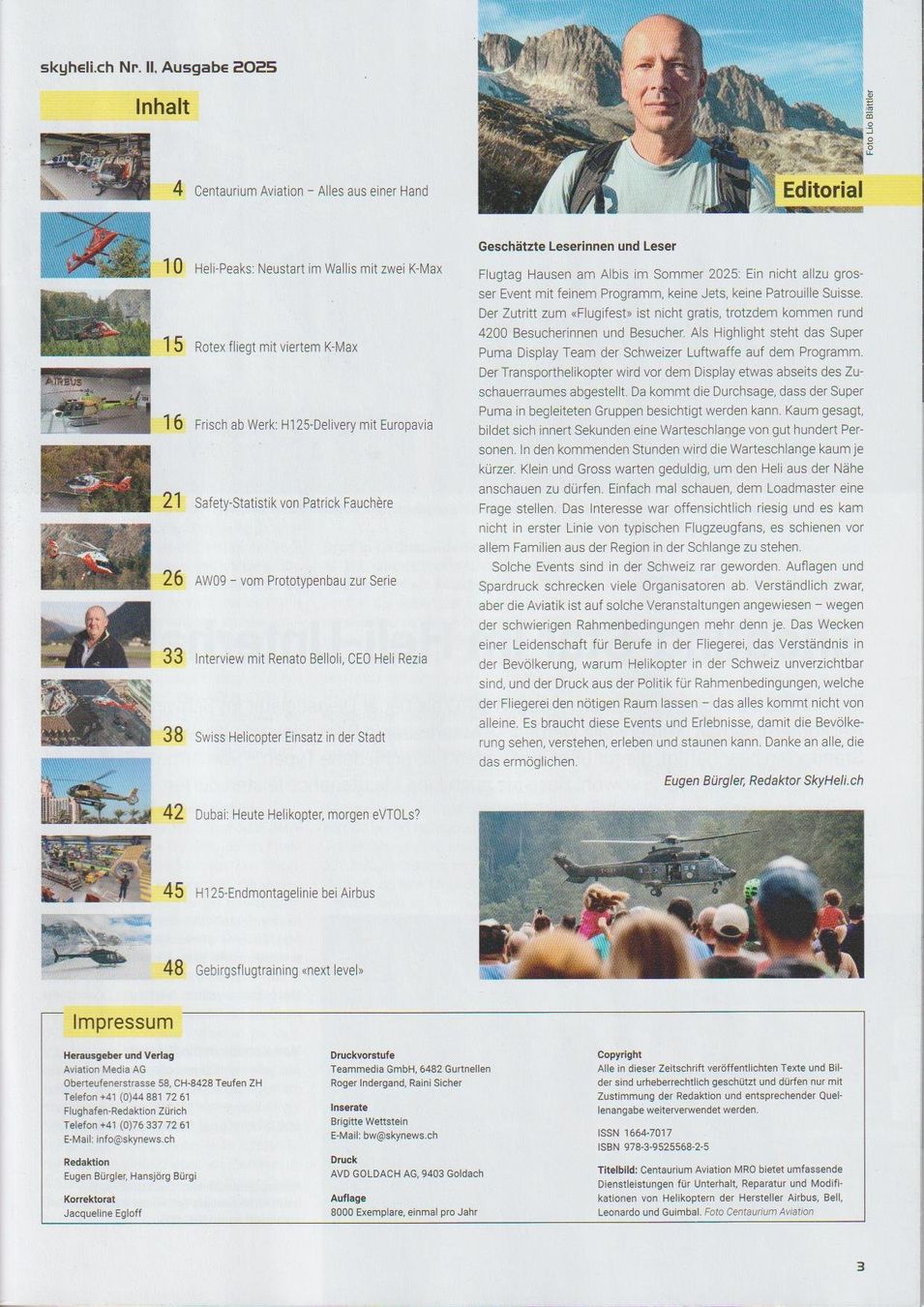 Revues & Magazines: Luftfahrtzeitschrift "SkyHeli" November 2025 – Neuf (Voir description) à Bözen par Henry101 1
