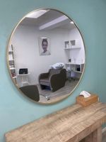 1 Miroir rond doré, parfait pour une déco tendance