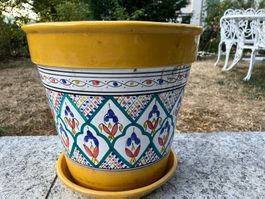 Wunderschöner handbemalter Blumentopf, 30 cm