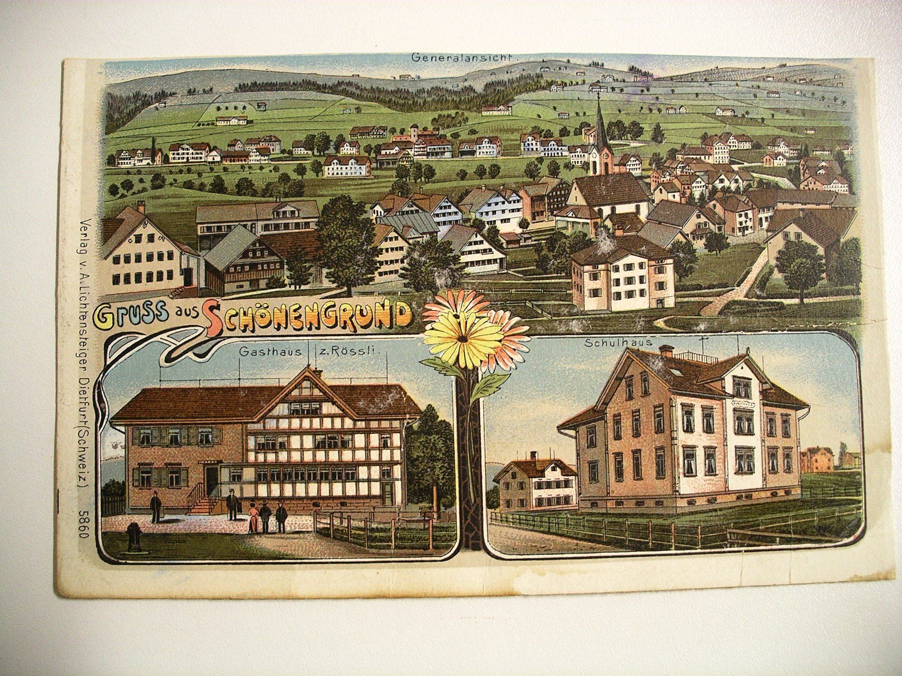 Cartes postales: farbigeLithoAK  SCHÖNENGRUND – D'occasion à Oberhofen am Thunersee par luuping99