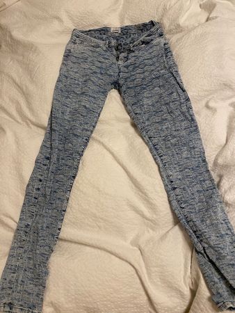 Blaue Muster Jeans