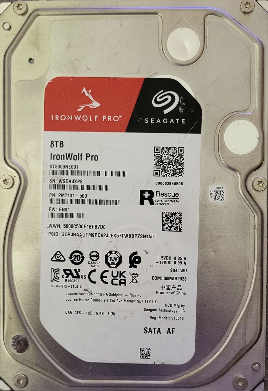 Seagate Dischi rigidi: 1×Seagate IronWolf Pro 8TB Festplatte SATA AF – Difettoso da Zürich venduto da Gulbi1919