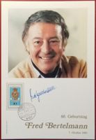 Fred Bertelmann 1925-2014 Autogramm Sammelkarte 18x26cm