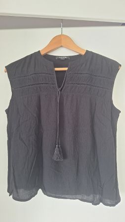 Comma Bluse Schwarz Gr. 38, Sommer!