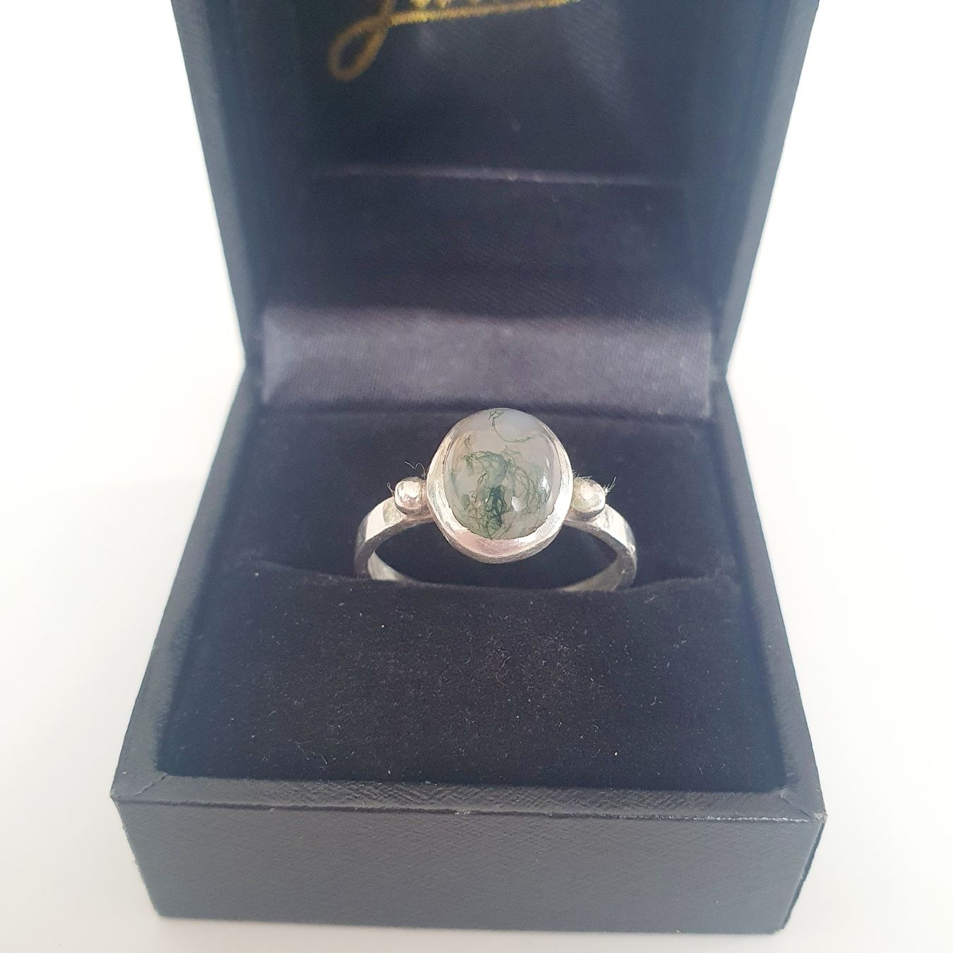 Anelli: Silberring 925 mit Moosachat Edelstein Ring Gr. 18.6 mm – Usato da Kreuzlingen venduto da Wunderkiste123 6