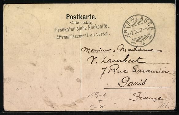 Ansichtskarten: Interlaken, Schweizer Geldscheine, Blick – Gebraucht aus Berlin von bartko-reher 1