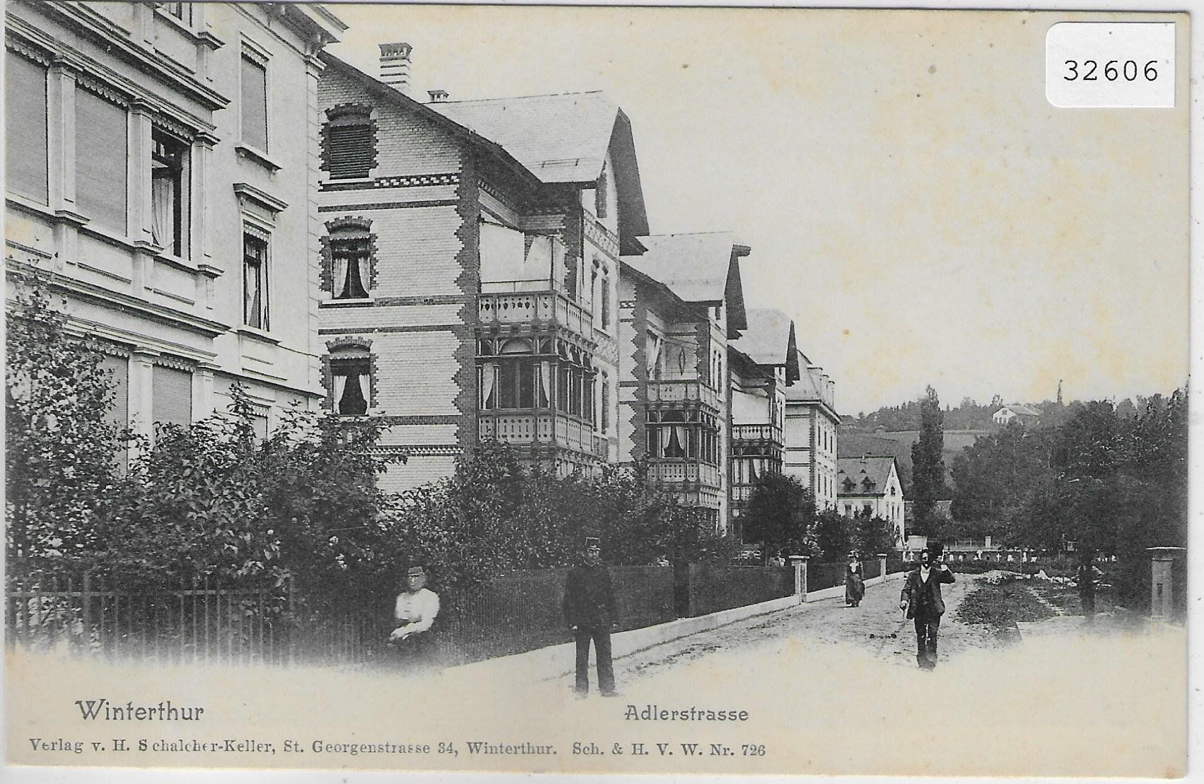 Cartes postales: Winterthur - Adlerstrasse - animee belebt 1900 – D'occasion à Ettingen par Kartenplanet
