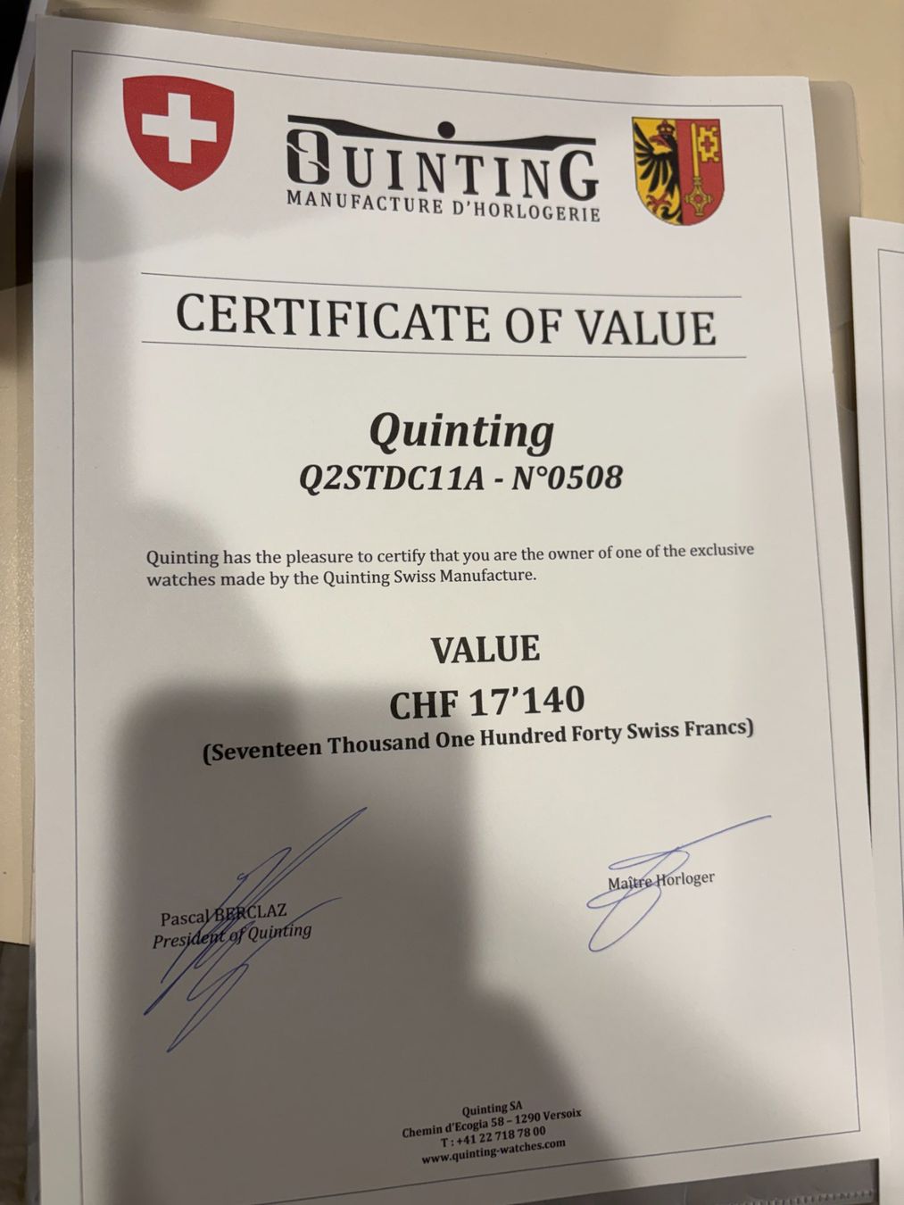 Orologi: Quinting Cyclone Q2 – Usato da Zermatt venduto da Schindler_Zermatt 7