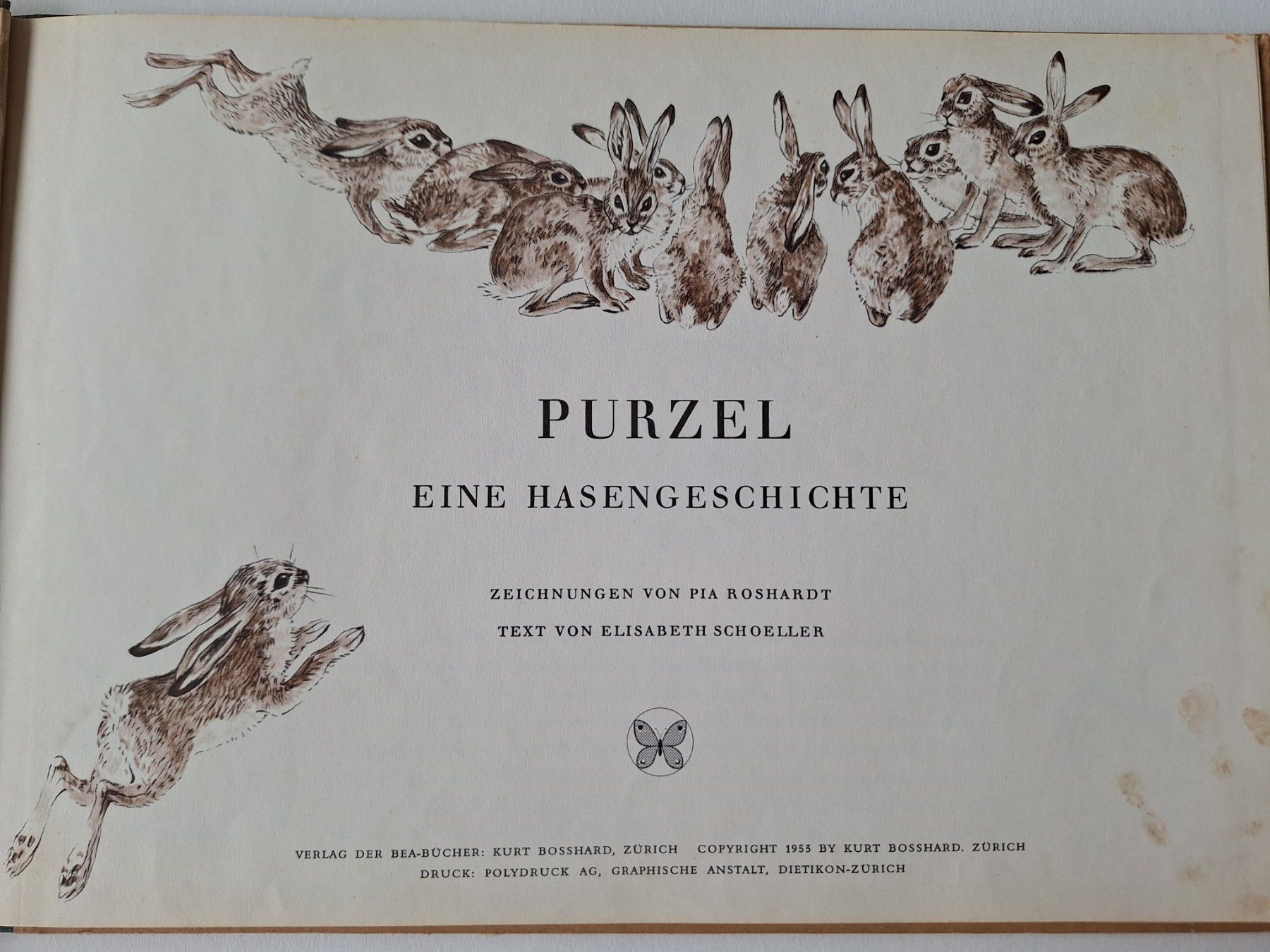 Livres: Purzel, Eine Hasengeschichte, Bea Verlag 1953 – D'occasion à Zürich par t24_de 1