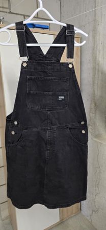 Latzkleid Dr Denim schwarz Grösse M