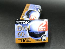 TDK Mini DV DVM 60 Kassette, NEU, doppelpack.