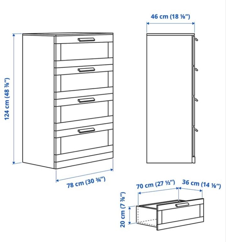Cassettiere: Brimnes 4er Kommode weiss, Top Zustand – Nuovo (secondo la descrizione) da Tobel venduto da Jorca 5