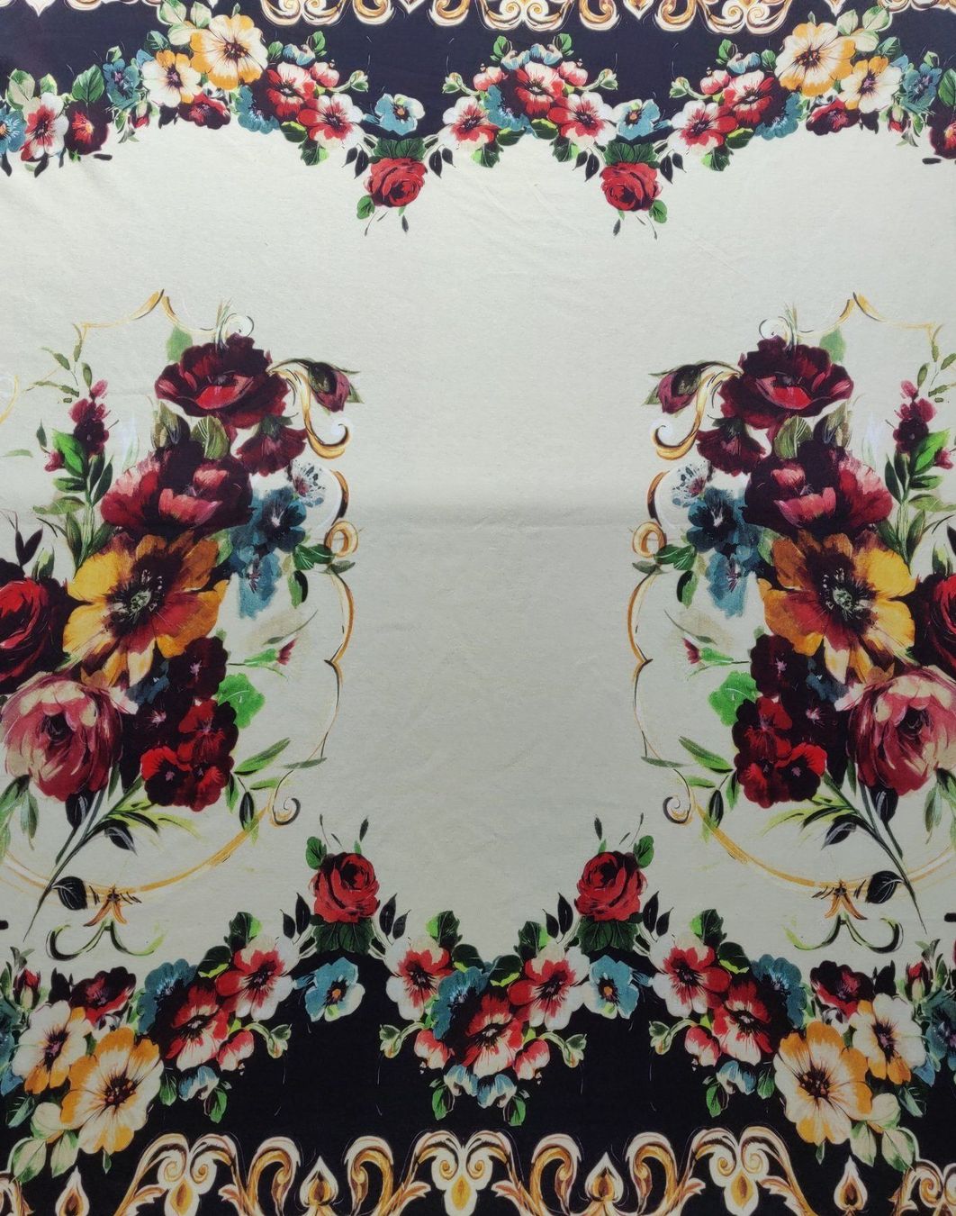 Tessuti: Stoff Baumwolle Jersey L1.35x1.27 Panel Bouquet classico – Nuovo (secondo la descrizione) da Lufingen venduto da Voyager7