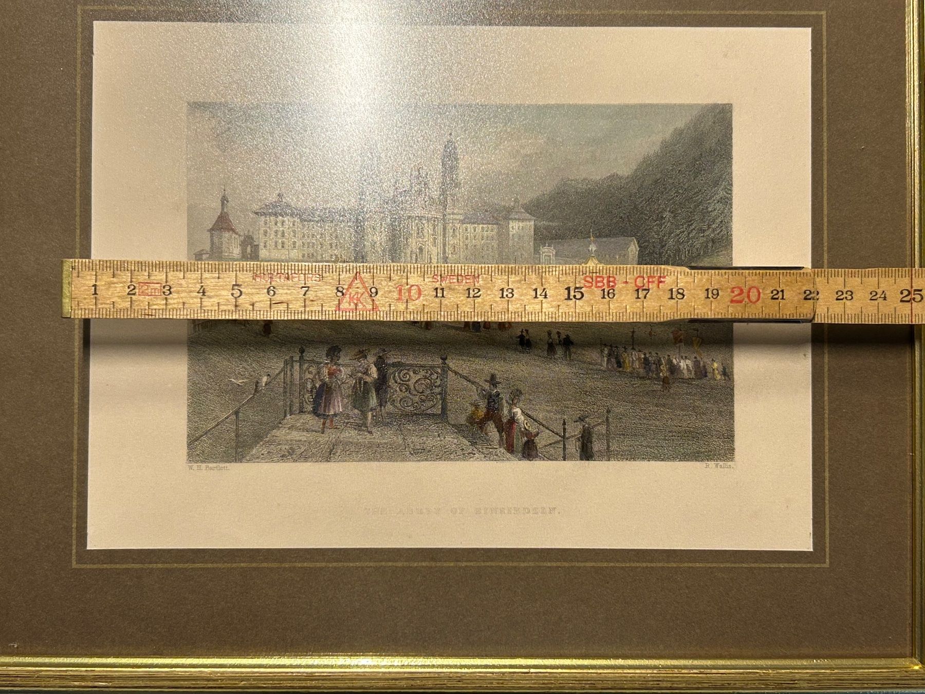 Incisioni: Stich Bild Kloster von Einsiedeln – Usato da Reinach AG venduto da Polarstern1 2