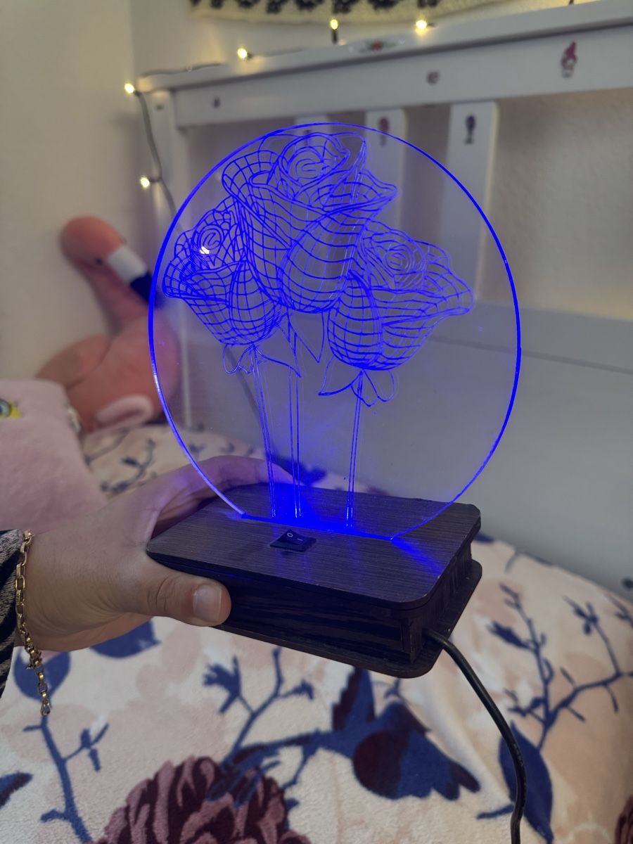 Lampade: 3D Rose LED Lampe – Nuovo (secondo la descrizione) da Horgen venduto da med_sh5v 1