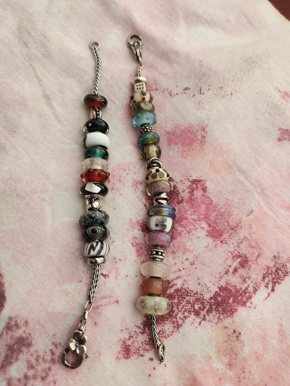Bracciali & Braccialetti: 2x originale Trollbeads Armbänder 925S LAA mit Glas-, Silber – Usato da Brunnen venduto da Gari99 1