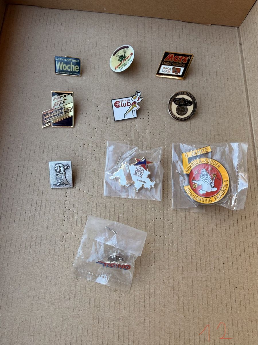 Placchette & Badge: Pin Set 12 - 10 Stück – Usato da st. gallen venduto da nerio450