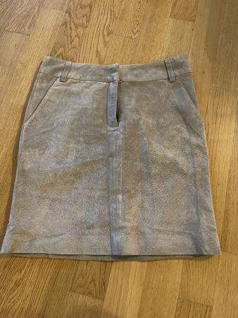 Rock Schicker Wildlederrock, beige Gr. 34 More & More