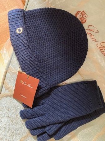 LORO PIANA Berretto Rougemont + Guanti, 100% Cashmere, NEU!