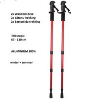 2x  Wanderstöcke teleskopisch 90-135 cm lang fabrikneu