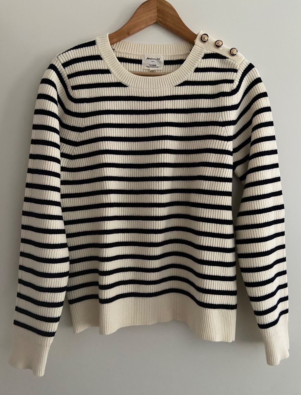 Maison 123 Maglioni & Felpe: MAISON 123 Pull marinière écru t.L - NEUF – Nuovo (secondo la descrizione) da Genève venduto da kik_8jd6