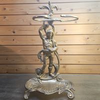 Antiker Schirmständer Messing Figur Retro Vintage 58cm