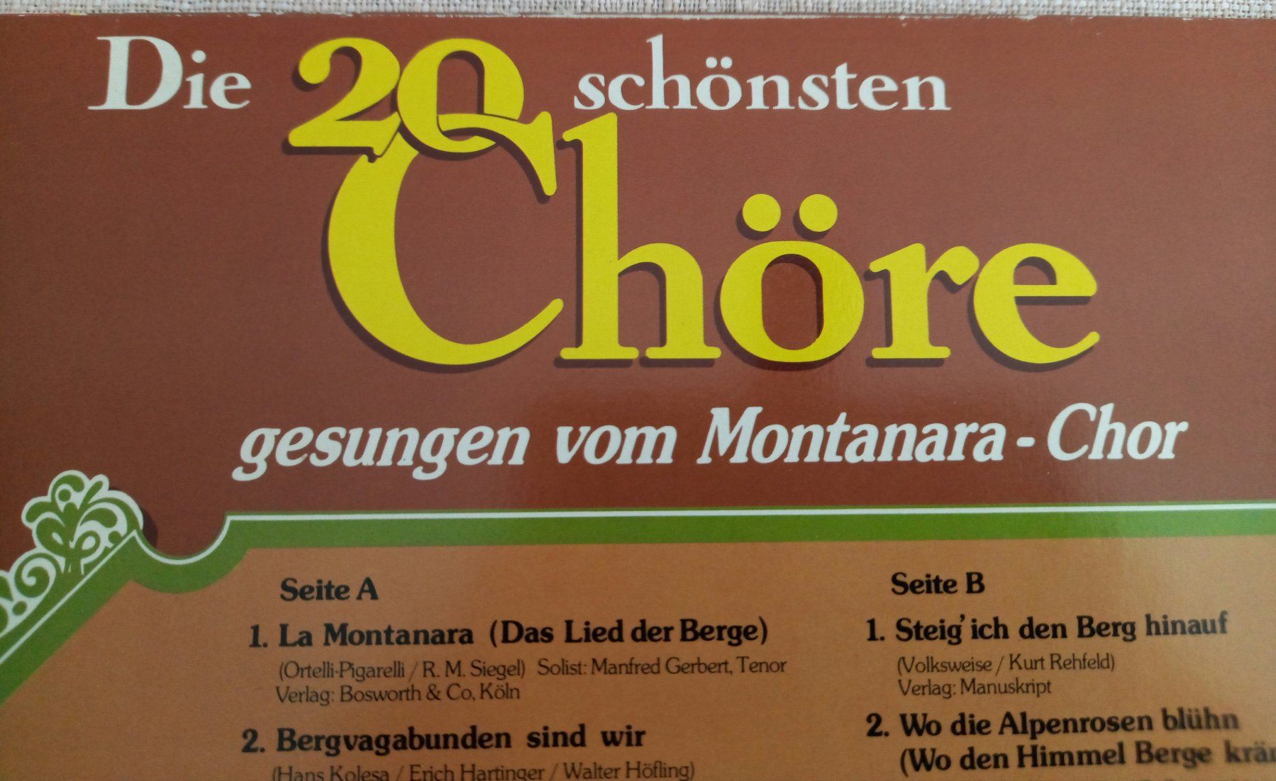Dischi in vinile: LP "Die 20 schönsten Chöre" – Nuovo (secondo la descrizione) da Binningen venduto da mar_2jlr 9