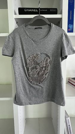 Alexander McQueen T-Shirt mit Kristall-Totenkopf 