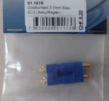 2 Stk. Stecker EC3 Goldk. 3.5 mm blau zu Akku/Regler Xelaris