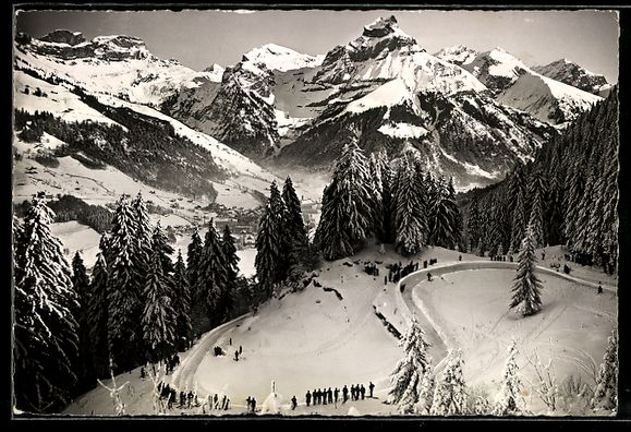 Cartoline postali: Engelberg, Bobbahn Engelberg-Gerschnialp – Usato da Berlin venduto da bartko-reher