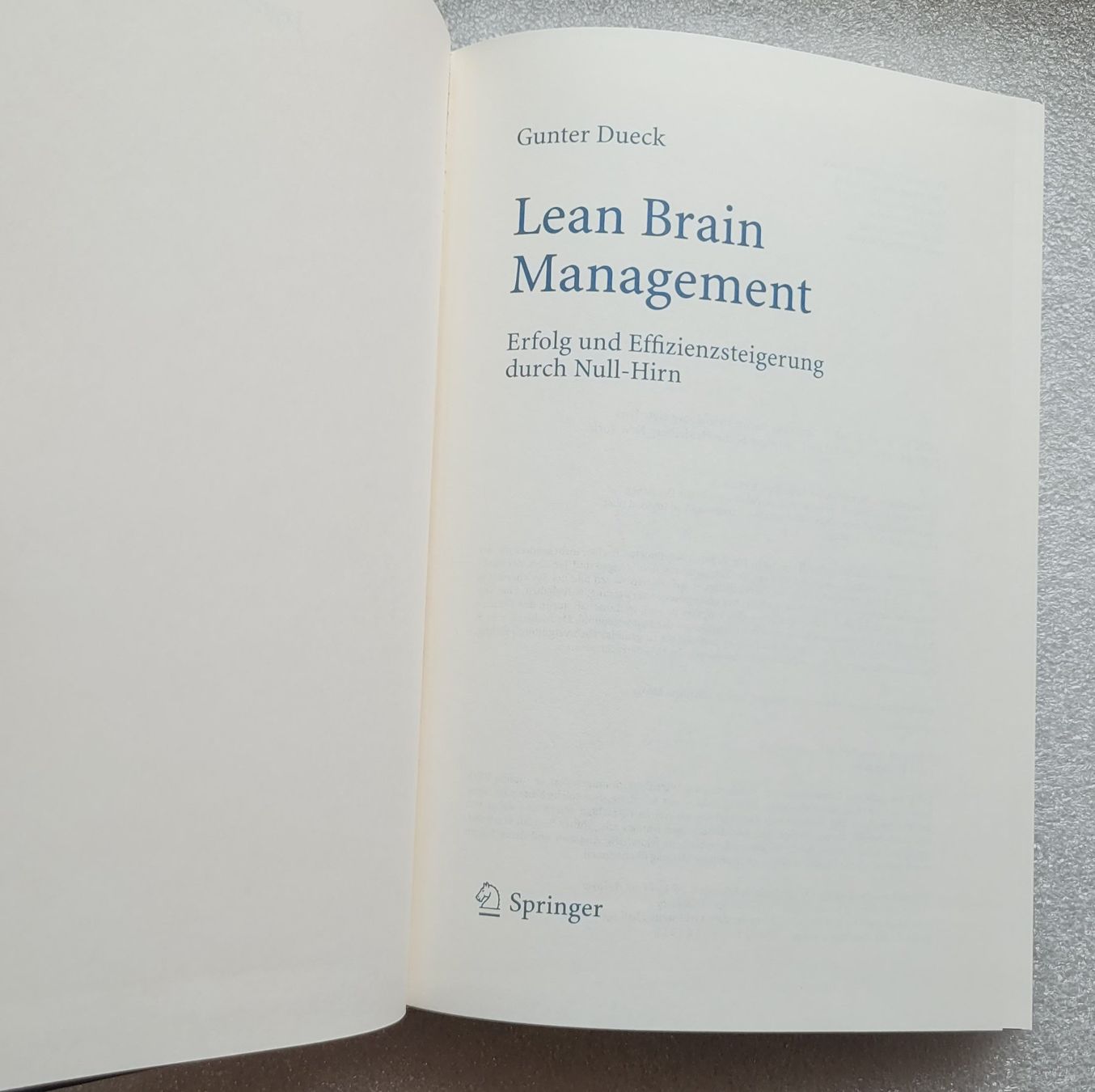 Libri: Lean Brain Management – Usato da Zürich venduto da Avd 5