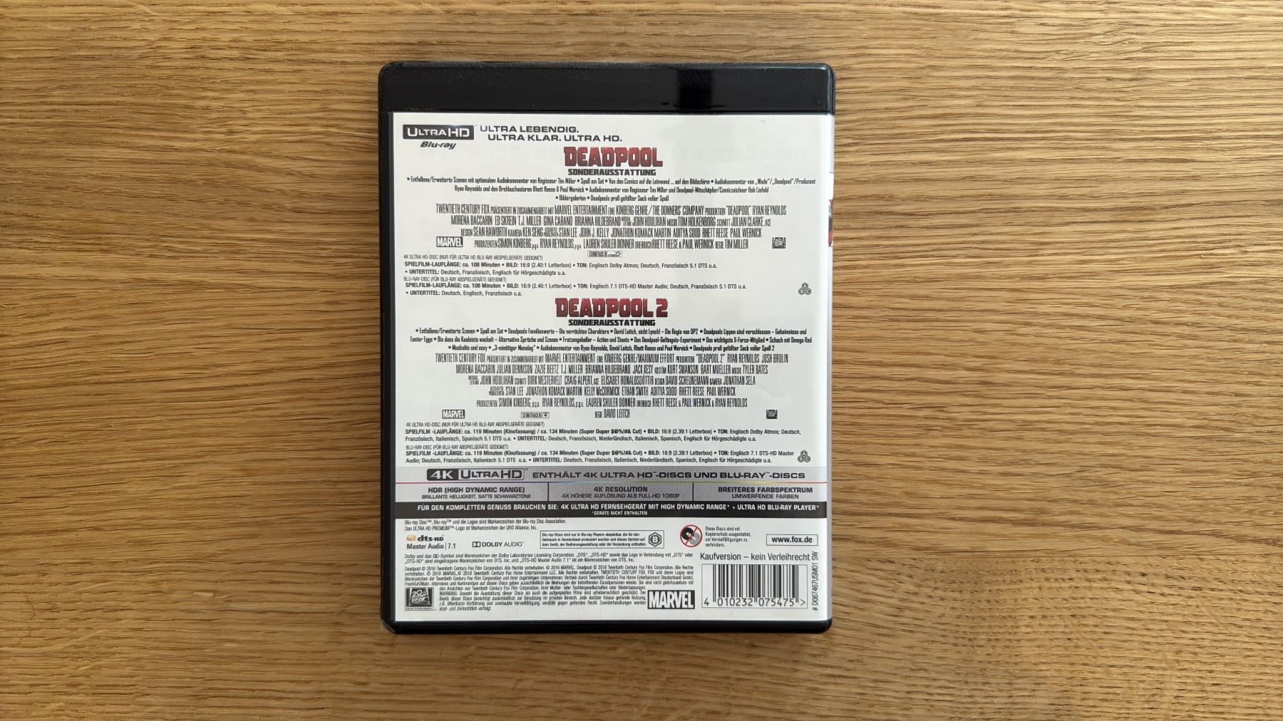 Tutti i DVDs: Deadpool 1+2 - The Complete Collection - 4K UHD Blu-Ray – Usato da Wallisellen venduto da Art_Vendorlay 1