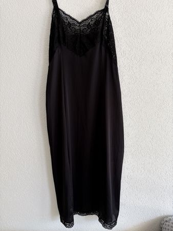 Nuisette noire dentelle taille 36 nylon made in usa 
