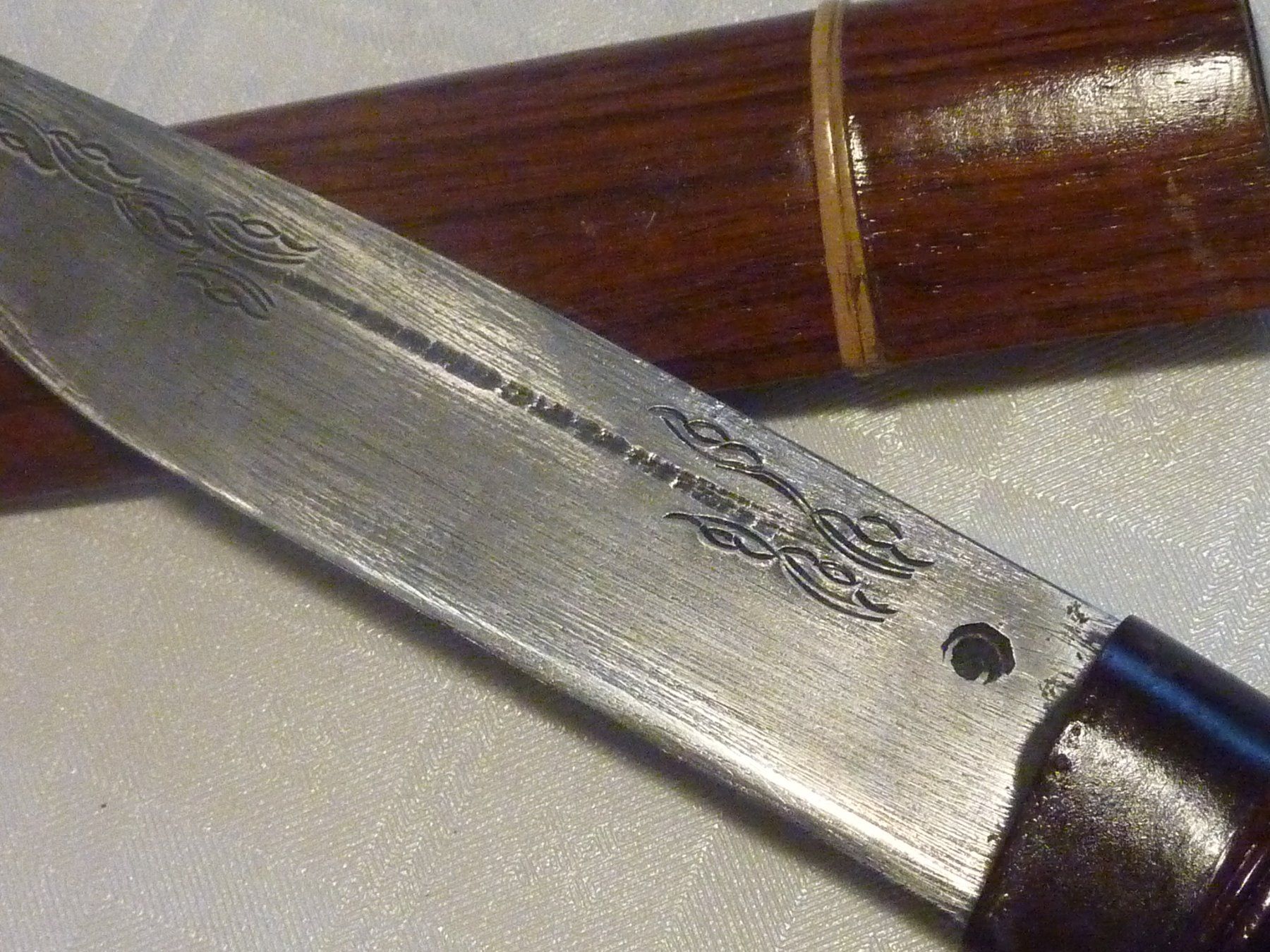 Zubehör: Dolch Messer Badek Indonesien Java Su Damast Lontara Schrift – Gebraucht aus Dietikon von damaszen 2