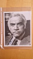 Lorne Greene, Original Autogramm auf Grossfoto in s/w