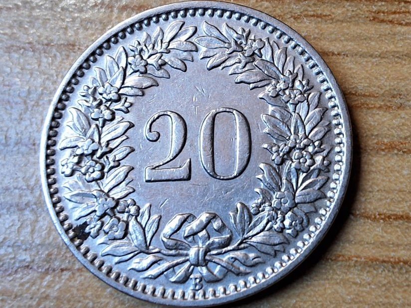 Alle Münzen: 20 Rappen 1927 - Selten! – Gebraucht aus Münchenstein von purbach1 9