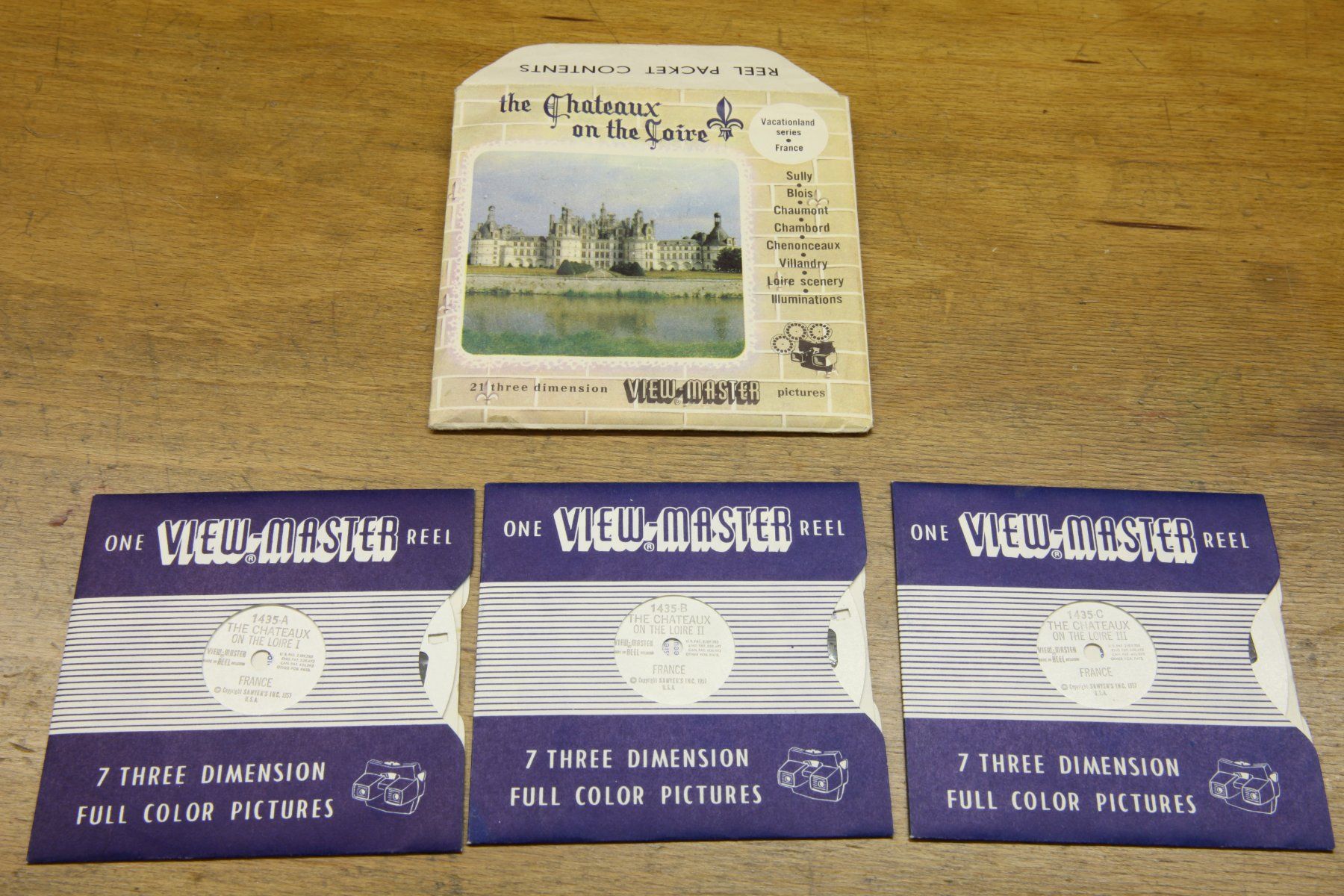 View-master Spielzeuge: View-Master "The Chateaux on the Loire", Nr. 1435 A-C – Gebraucht aus Dietikon von Idefix66 2
