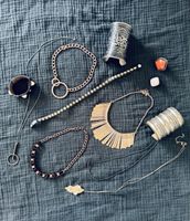 Grosses Schmuck Set - Halsketten Armreifen Ringe