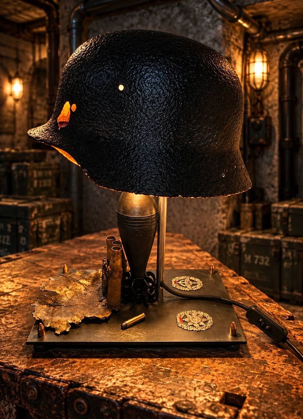 Lampen: Kriegsreliktlampe – Gebraucht aus Birsfelden von christhue1956 1